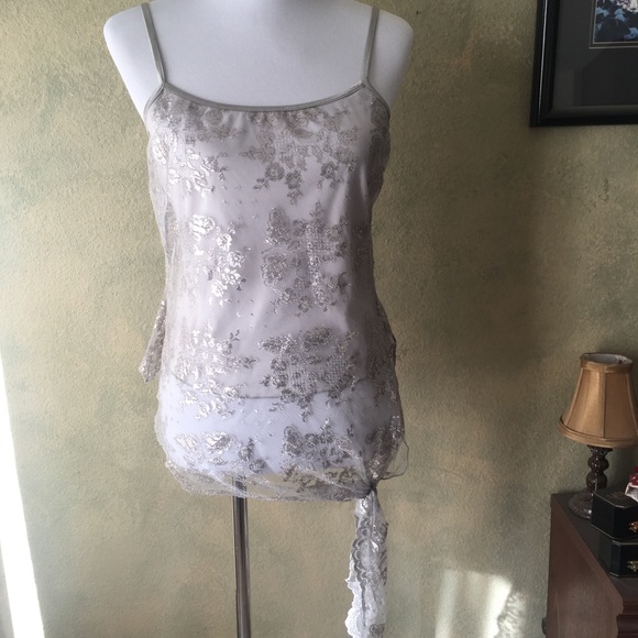 silver lace camisole